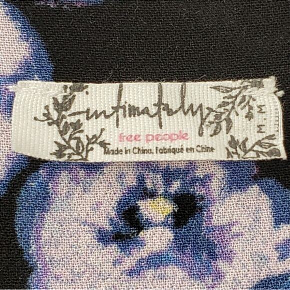 Free People Black Floral Lace Bodysuit Top M Romantic Dark Fairy Boho Whimsy NEW - Picture 6 of 13